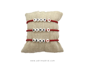 Letter Bracelet Red - Choose your words