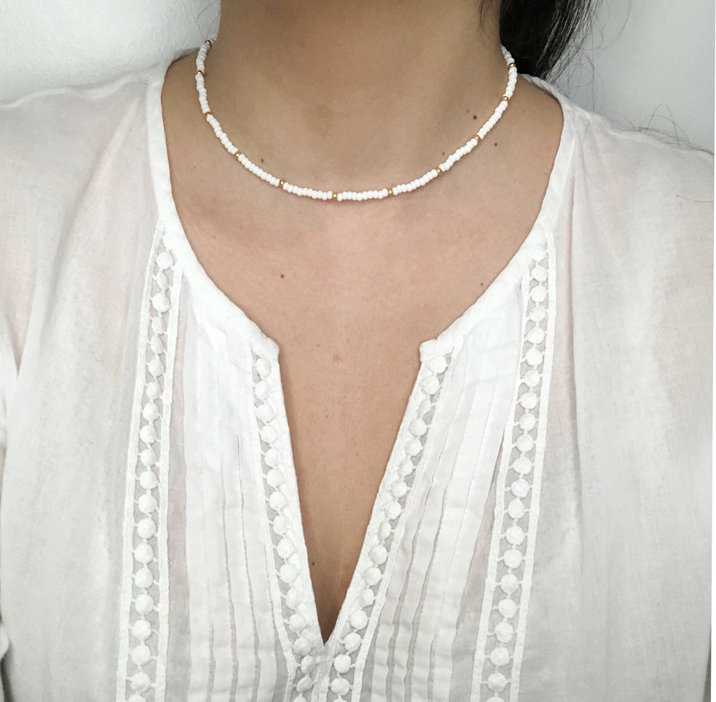 Summer Surfer Choker Set - White