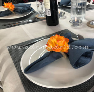 Floral Napkin Rings - Orange