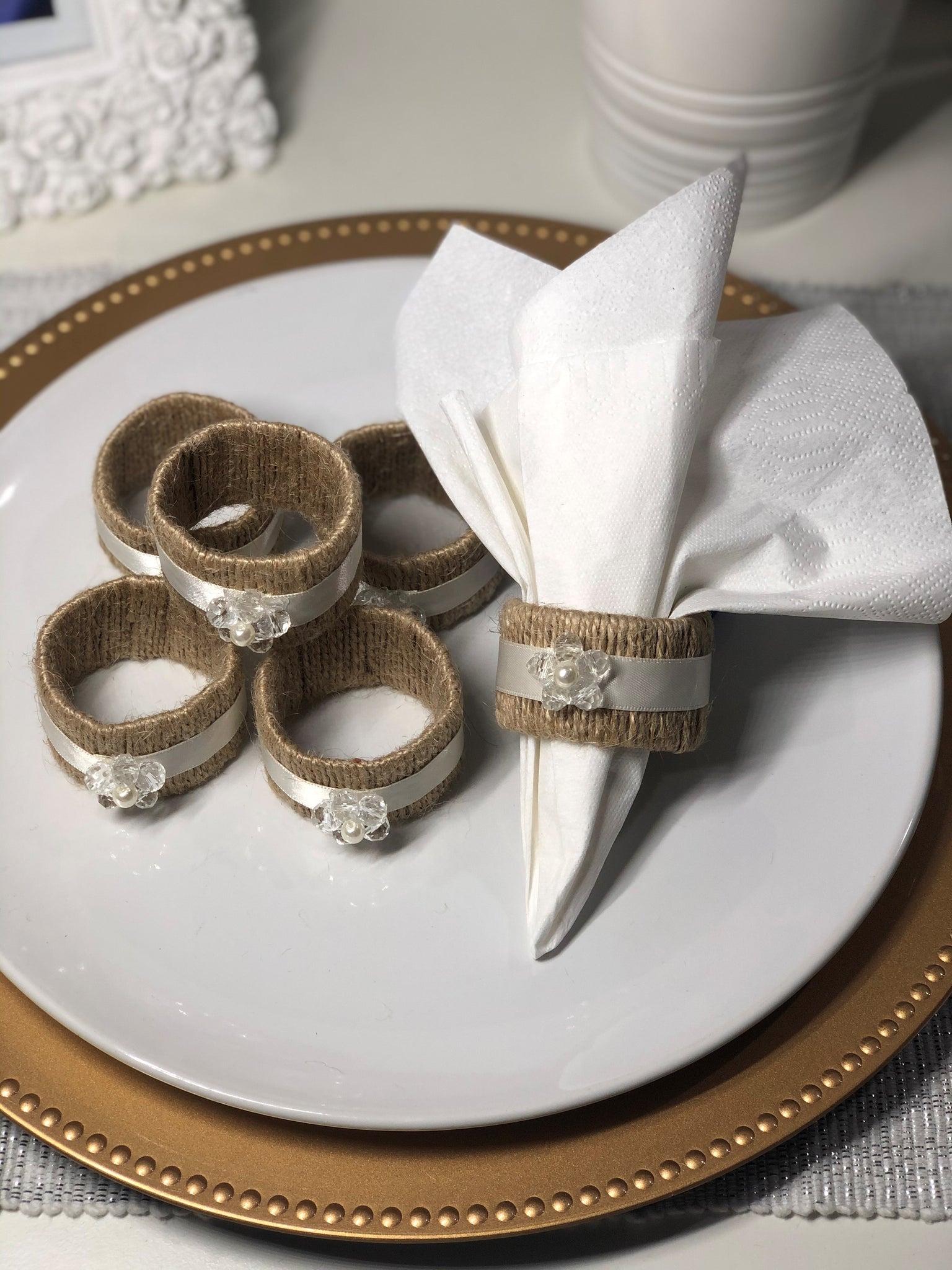 Burlap Jute Napkin Rings