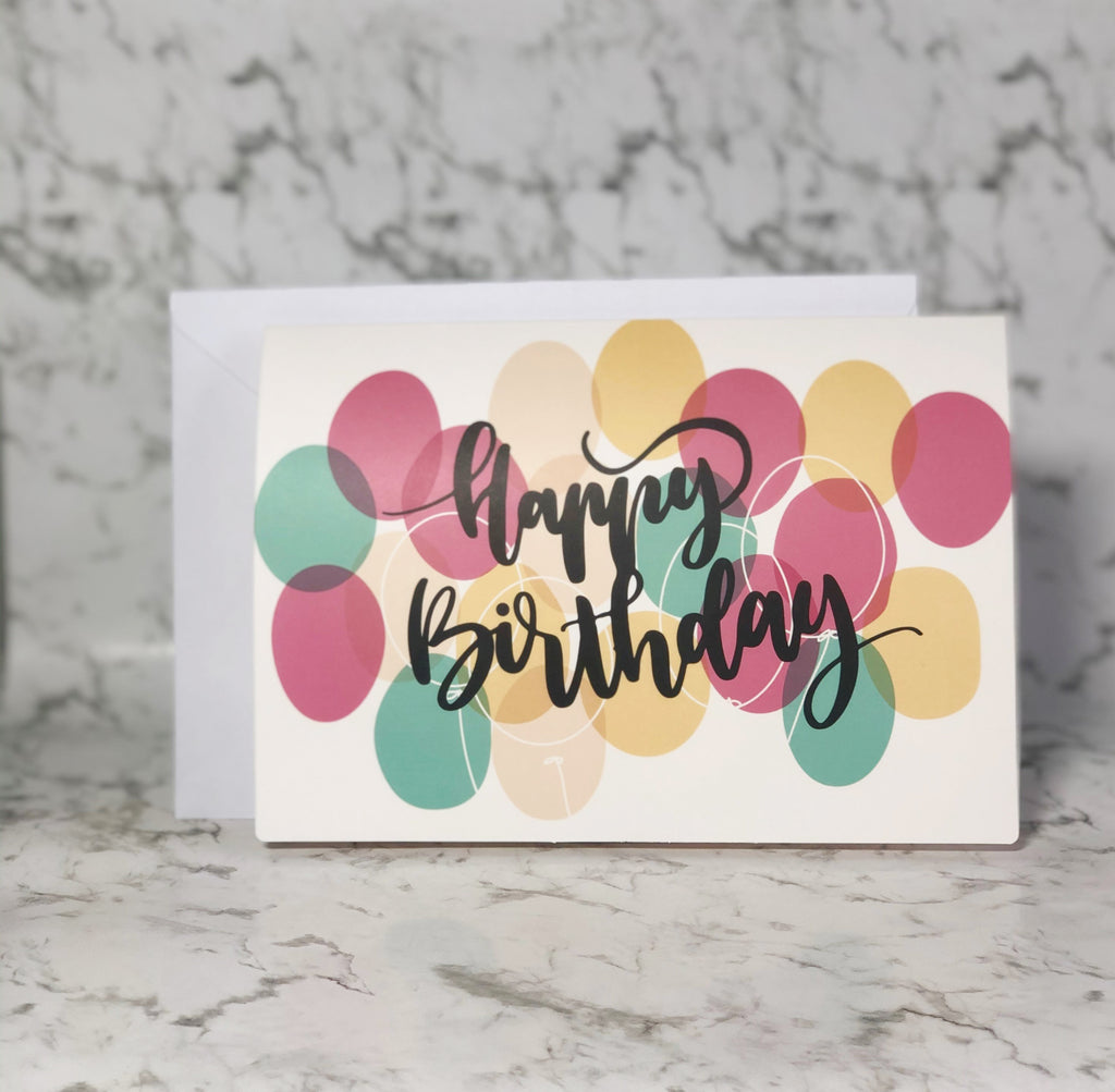Birthday Card  - Circles -  Free with any Gift