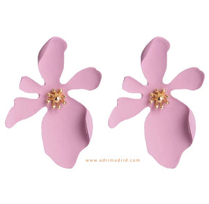 Pink Flower Earrings