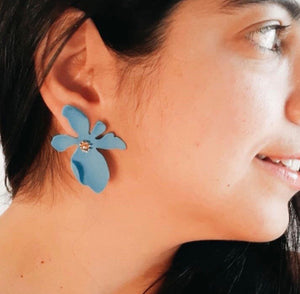 Blue Flower Earrings