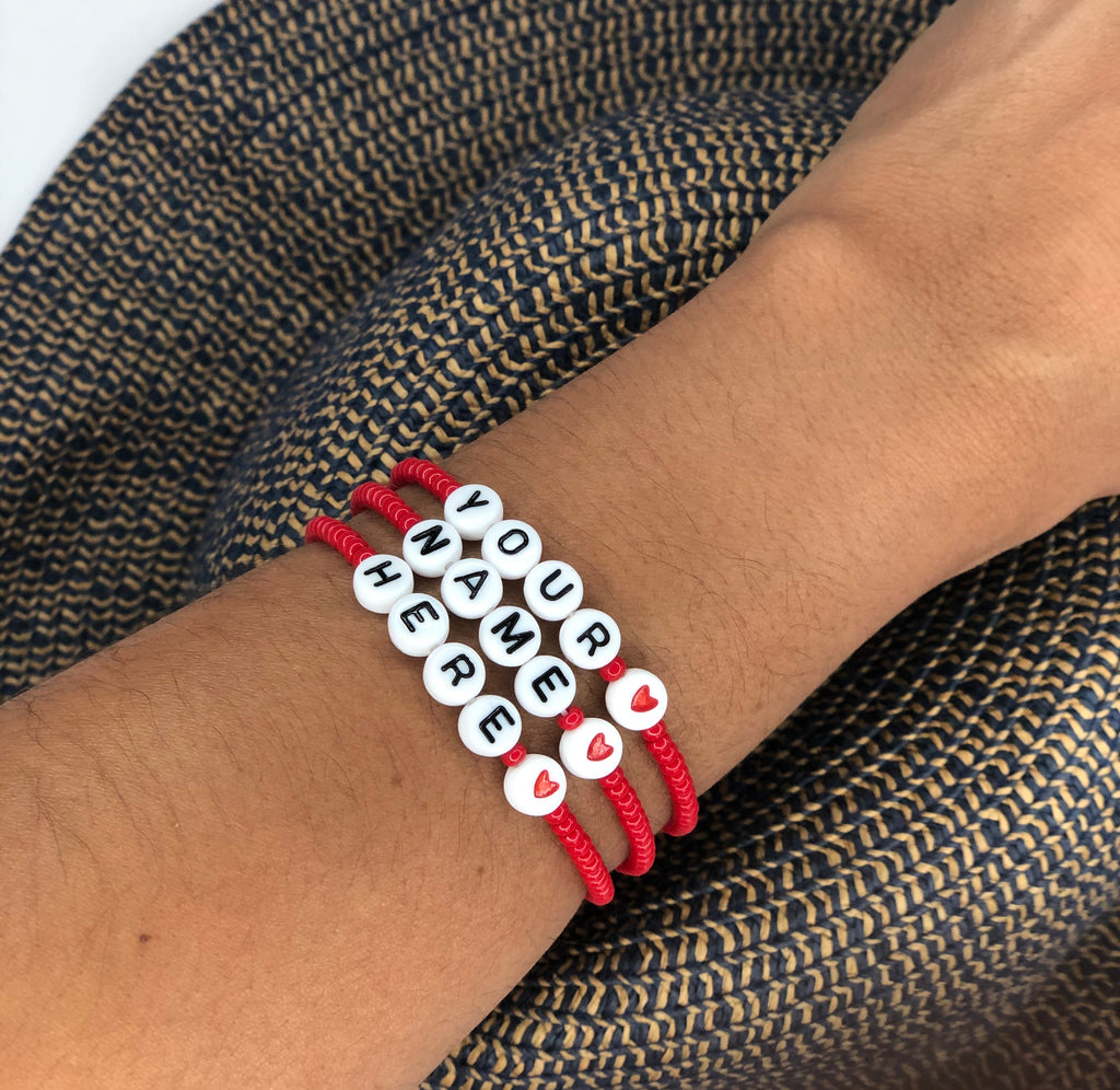 Letter Bracelet Red - Choose your words