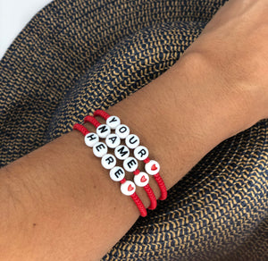 Letter Bracelet Red - Choose your words