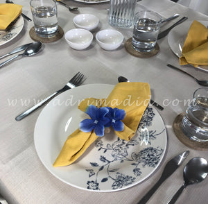 Floral Napkin Rings - Blue