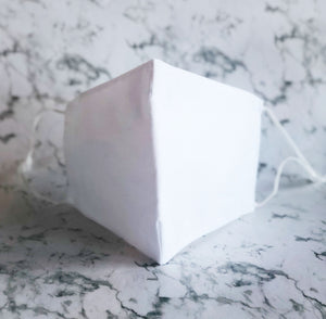 White Face Mask 3 layers fabric