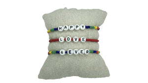 Letter Bracelet Rainbow & Red