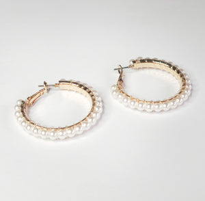 Pearl Hoop Earrings