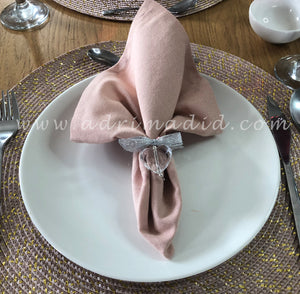 Heart Napkin Rings - Rose