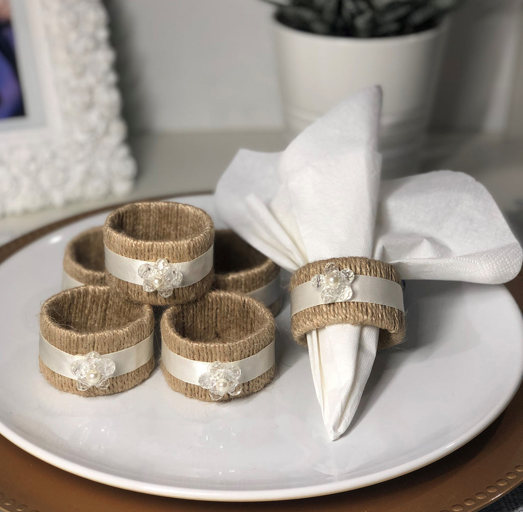 Burlap Jute Napkin Rings