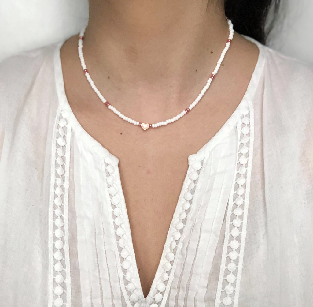 Summer Surfer Choker Set - White/Pink